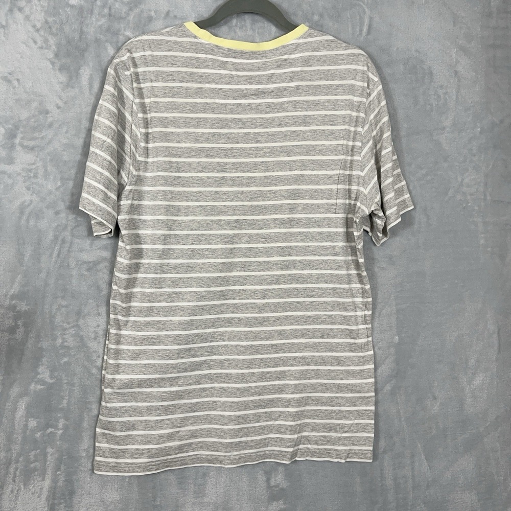 Barbour T-Shirt Mens L Tailored Fit Gray Striped Crew Neck Casual Tee Preppy - Picture 7 of 11